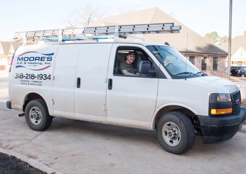 Moore's A/C & Heating van
